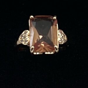 Gold plated cz ring